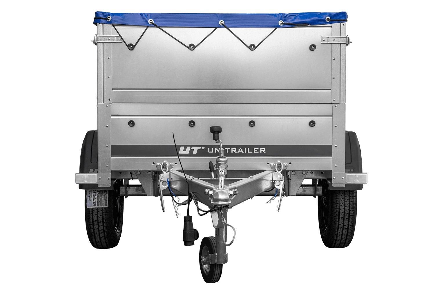 rimorchio carrello leggero senza freni trasporto cose 750 kg unitrailer garden trailer 150 kipp (new) con ruotino sovrasponde e telo blu rimorchio carrello leggero senza freni trasporto cose 750 kg unitrailer garden trailer 150 kipp (new) con ruotino sovrasponde e telo blu