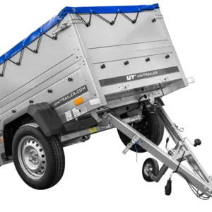 ita pl rimorchio carrello leggero senza freni trasporto cose 750 kg unitrailer garden trailer 150 kipp new con ruotino sovrasponde e telo blu 4236 9.webp