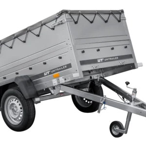 ita pl rimorchio carrello leggero senza freni trasporto cose 750 kg unitrailer garden trailer 200 kipp new con ruotino sovrasponde e telo grigio 4177 4.webp